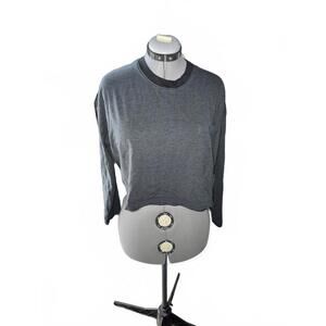Lululemon Gray Long Sleeve Cropped Shirt with Pocket